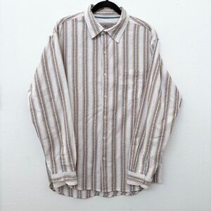 The Territory Ahead Vintage Men's Multicolored Striped Button Down Shirt Size XL
